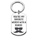 Keychain for Boyfriend Funny Valentines Day Gifts for Him Husband Anniversary Birthday Christmas Gifts for Men You're My Favorite Weirdo Cute Gag Gifts for Boyfriend from Girlfriend