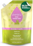 Puracy Bubble Bath for Children, Gently Scented with Real Lavender & Vanilla, 98.75% Natural Baby Bubble Bath, Plant-Based Moisturizers for All Skin Types, Tear-Free for Daily Use, 40 Fl Oz