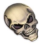 S2S 3D Skull Metal Head Car Sticker Zinc Alloy Devil Skull Car & Bike Sticker