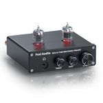 Fosi Audio BOX X4 Phono Preamp Headphone Amplifier/Preamplifier Hi-Fi Pre Amp with JAN 5725W Vacuum Tubes for MM Turntable Phonograph Record Player with Volume Bass Treble Control