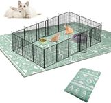 BNOSDM 79" X 55" Washable Bunny Cage Liners Large Rug for Rabbits Large Non Slip Pad for Bunnies Resuable Rabbit Cushion for Chinchillas Cats Guinea Pigs Ferrets Dogs