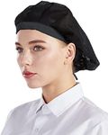 Nanxson 3pcs Chef Hat Kitchen hat Food Service Hair Nets Cooking Chef Cap CF9060 (Black, 3)