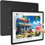 Elice Magnetic A4 Light Board for Diamond Painting, Ultra-Thin Tracing LED Light Box with Side Buttons, Super Bright Diamond Art Light Pad, Light Table for Drawing, Sketching, Weeding Vinyl - Black