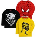 Kuchipoo Boys Regular Fit Cotton T-Shirts (© MARVEL-TSHRT-350, 5-6 Years, Multi-Colored)