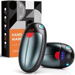 Hand Warmers Rechargeable, 2 Pack Portable Pocket Hand Warmers, 20Hrs Long Heating Double Warm Electric Handwarmers, Reusable Heater for Outdoors, Camping, Hunting, Golf, Fishing (A-Gray)