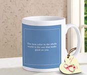 TIED RIBBONS Ceramic Women's Day Printed Coffee Mug with Wooden Tag for Girlfriend, Wife, Sister (Multicolour)