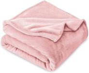 BSB HOME® Premium Plush Single Blanket | 300 GSM Lightweight Cozy Soft for Bed, Sofa, Couch, Travel & Camping| 150x220 cm or 60X86 inches | Pink