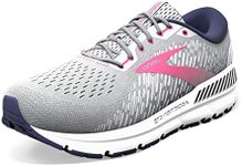 Brooks Women's Addiction GTS 15 Supportive Running Shoe, Oyster/Peacoat/Lilac Rose, 11 Narrow