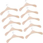 BAOBLADE Dolls Natural Wooden Hangers Coat Dress Hangers for BJD SD17 SD13 Uncle Dolls Set of 10