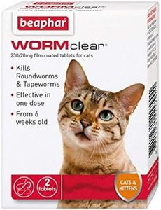 SIPW Vet Strength WORMclear Cat Kitten Worming Wormer Tablet kills Roundworm Tapeworm (Cat WormClear)