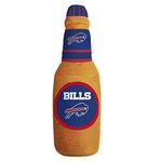 NFL Buffalo Bills Beer Bottle Plush Dog & CAT Squeak Toy - Cutest Stadium SODA Bottle Snack Plush Toy for Dogs & Cats with Inner Squeaker & Beautiful Football Team Name/Logo