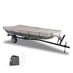 GEARFLAG 600D Jon Boat Cover fits 16' - 18' Heavy Duty Waterproof Marine Grade UV Resistant Reinforced Adjustable Side Straps (16'-18' Long, 600D, Beam Width to 75")