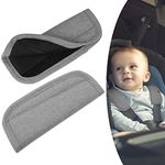 URAQT Car Seat Belt Pads, 2 Pack Baby Stroller Car Seat Strap Covers, Universal Harness Pads, Backpack Shoulder Pad, Multifunctional Seat Belt Pad Cover for Newborns Infants and Kids (Dark Grey)