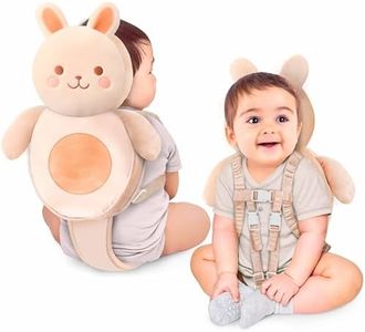 Little Family Baby Head Protector Backpack, 100% Cotton Non-Toxic Hypoallergenic Baby Backpack Head Protection Cushion, Full Head Coverage, Baby Head Protector for Falling, Secure, Durable, Fox