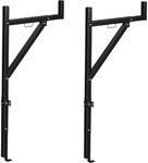 GarveeTech Truck Rack, 19-34" Extendable Truck Ladder Rack, 44.5-49.5" Adjustable Height, 250 lbs Capacity Steel Ladder Rack for Truck, Heavy Duty Truck Bed Rack for Kayak, Surfboard, Lumber, Ladder