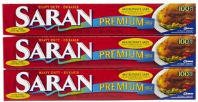 Saran Premium Plastic Wrap, 100 Sq Ft 3 Pack