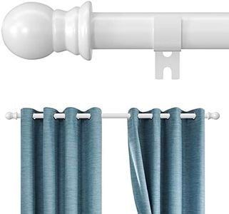 Extra Long Curtain Rods 120-inch to 170-inch/200-inch, Heavy Duty 1 inch Curtain Rods for Windows Easy Install, Adjustable Metal Thick Drapery Rods for Bedroom, Patio, Living Room, White