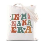 ENSIANTH Nana Shopping Bag Mother’s Day Gift In My Nana Era Handle Grandma Club Gift New Grandma Gift Nana To Be Gift (CA Nana bag)