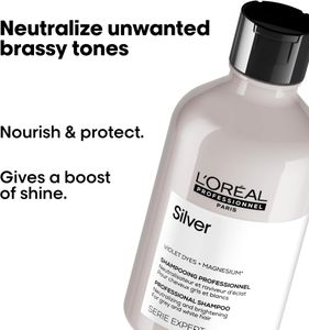 L’Oréal Silver Shampoo, 300ml – Neutralizes Yellow Tones
