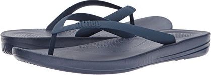 Fitflop Men's Iqushion Ergonomic Flip-flops Open Toe Sandals, Blue Midnight Navy 399, 9 UK