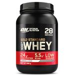 Optimum Nutrition Gold Standard 100% Whey Protein, Muscle Building Powder With Naturally Occurring Glutamine and BCAA Amino Acids, Cookies and Cream Flavour, 28 Servings, 896 g