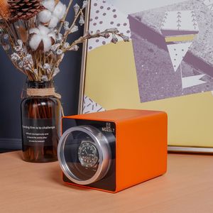 MOZSLY Single Watch Winder – Orange Automatic Watch Box