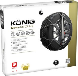 KÖNIG EASY-FIT CU-9 Snow Chains – Size 095, Quick Installation