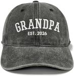 GDIQ Gifts for New Grandpa to Be 2026, First Time Grandfather Papa Hat for Men, Adjustable Embroidery Baseball Cap for Baby Announcements