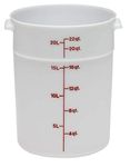 Cambro RFS22148 White Poly Round 22 Qt Storage Container