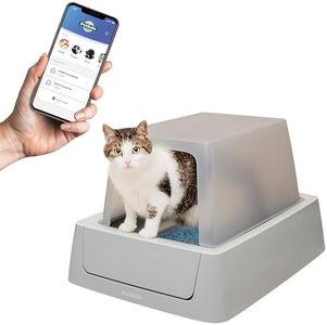 PetSafe ScoopFree Crystal Smart Self-Cleaning Cat Litter Box - WiFi & App Enabled - Hands-Free Cleanup With Disposable Crystal Trays - Less Tracking, Superior Odor Control - Includes a Disposable Tray