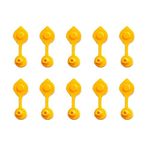 10 Pcs Yellow Fuel Gas Can Vent Caps,Universal Gas Jug Vent Cap Gallon Can Replacement Flexible Pour Nozzle Gasket Stopper Vent Cap Collar Caps Fits Most of The Cans Old Style Water