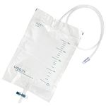 Ugo 2L Night Bags (x10) - Urine Drainage Bags/Urinal Catheter Night Bags, T Tap or Lever Tap with Kink Free Connection (Ugo 11 - Single Use T Tap, Sterile)