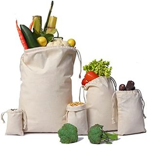 Cotton Muslin Bags, 100% Organic Cotton with Double Drawstring. Premium Quality Reusable Eco-Friendly Natural Muslin Bags. (100, 18 x 20 Inches)