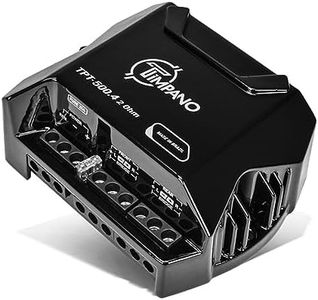 Timpano 4 Channel Amplifier Car Audio 4 x 125 Watts 2 Ohm, TPT500.4 Small 4 Channel Amplifier 12 Volts Full Range Class D Mini Bridgeable Car Amplifier 4 Channel