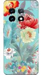 Gift Minister Silicone Designer Cover for One Plus 11 R Cadet Bluenone - Phone Flowers Cyan Green Whimsical Florals Delicate Washes Sheet Film Pastoral Charm Clear Anti-Slip Shockproof 1Pcs 1696L