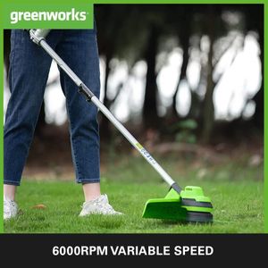 Greenworks 48V Cordless Brushcutter & Grass Trimmer – 38cm, Bike Handle, 2x24V Batteries