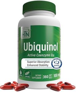 Health Thru Nutrition Ubiquinol 100mg 360 Softgels as Kaneka QH Reduced CoQ-10 | Stabilized - 3rd Party Tested | Enhanced Bioavailability | Cardiovascular & Mitochondria Function Support | Non-GMO