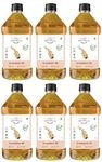 Farm Naturelle - Organic Ghani Cold Pressed Virgin Groundnut/Peanut Oil 1Ltr x (Pack of 6)| 100% Natural, Pure & Wood Pressed Cooking Oil