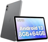 10.1 Inch Tablet,Android 13 Tablets, UMIDIGI G1 Tab Tablet 8GB(4+4) +64GB/TF 1TB,RK3562 Quad-Core,WiFi 6/BT5.0, 6000mAh, Android Tablet,1280*800 IPS,8MP Dual AI Camera, GMS,Stereo Dual Speakers, Gray