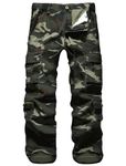 APTRO Mens Cargo Trousers Camo Trousers Combat Tactical Trousers Cotton Multiple Pockets Outdoor Pants LT01 Creen 34