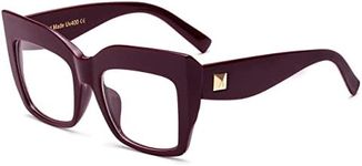 FEISEDY Square Oversized Glasses Frame Eyewear Women B2475