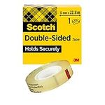 Scotch Double-Sided Tape, 1 Roll , 12 mm x 22.8 m - Clear Double Sided Sticky Tape, Strong, Long-Lasting, and Photo-Safe