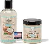 CLARK'S Coconut Cutting Board Oil & Wax (2 Pack) | Made with Refined Coconut Oil, Natural Beeswax and Carnauba Wax | Does Not Contain Mineral Oil