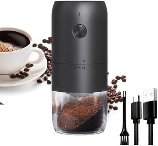 Coffee Grinder XVersion Electric Espresso Grinder Wireless Portable Coffee Bean Grinder with Cleaning Brush and Removable Bowl,Adjustable Coarseness Grind Setting and USB Rechargeable - Black