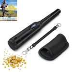 Metal Detector Pinpointer,Handheld fully Waterproof Pin Pointer Wand small Probe Treasure Detectors with LCD screen for Locating Gold, Coin,Silver,Jewelry,copper (Black)