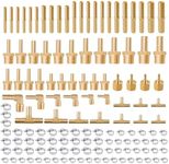 136Pcs Brass Hose Barb Fittings Ass