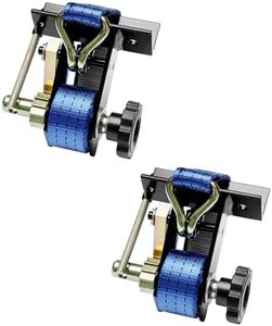 Ladder Rack Straps, W/J-Hook (2PCS), 1.4" Black Square Tube Mount, 1.5" Wide x 7.5' Long, Blue Ladder Rack Ratchet Straps, 500 lbs Load Heavy Duty, Truck/Lumber Rack Straps, Pipe/Roof Rack Strap