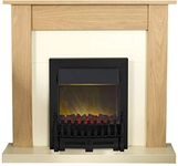 Adam Southwold Fireplace Suite in Oak with Blenheim Electric Fire in Black, 43 Inch