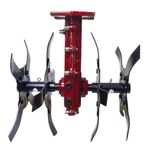 BALWAAN Krishi Tiller Attachment | 26mm S-Type | Heavy-Duty Garden Weeder with Carbon Steel Blades | 14-Inch Width Red