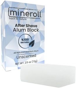 Mineroll After Shave Alum Block, All Natural Alum Stone, for Women and Men, Blood Soothing, Alum Bar for Ingrown Hair, 100% Alum, Unscented, 2.5 oz